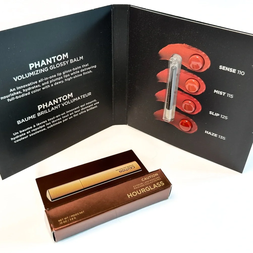 🆕 HOURGLASS Travel Caution Extreme Lash Mascara Phantom Volumizing Glossy Balm